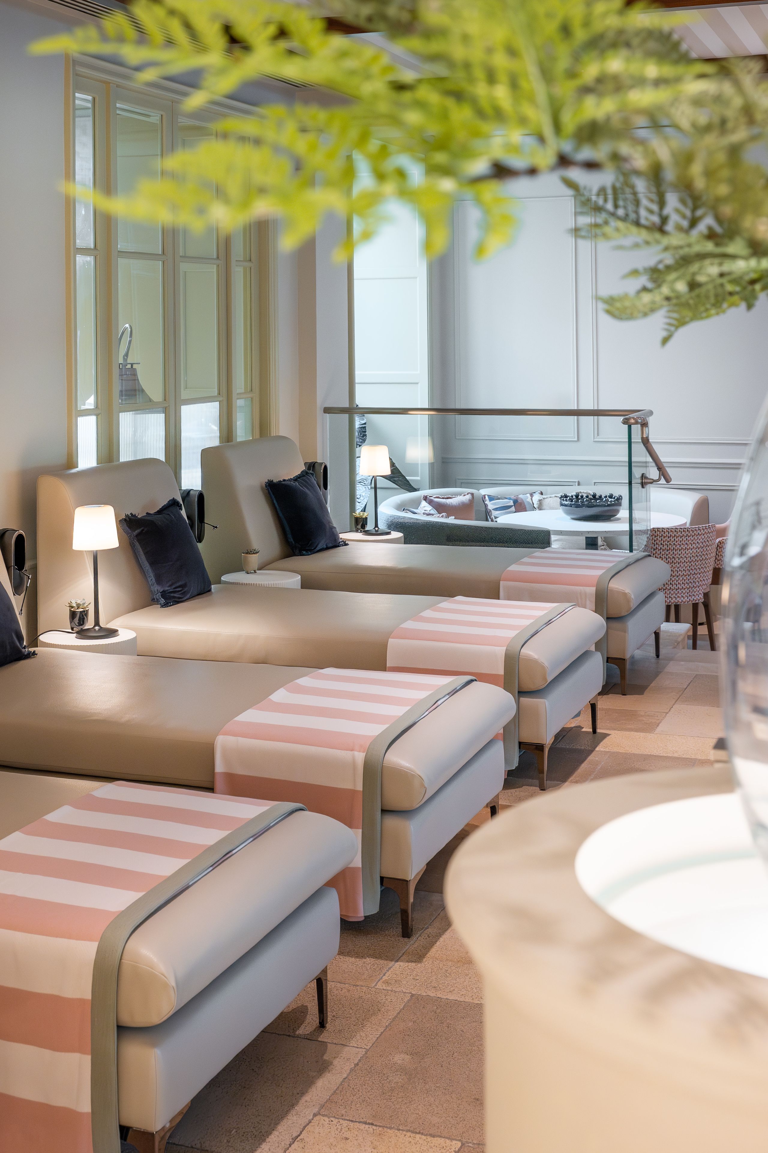 Spa plush lounge chairs