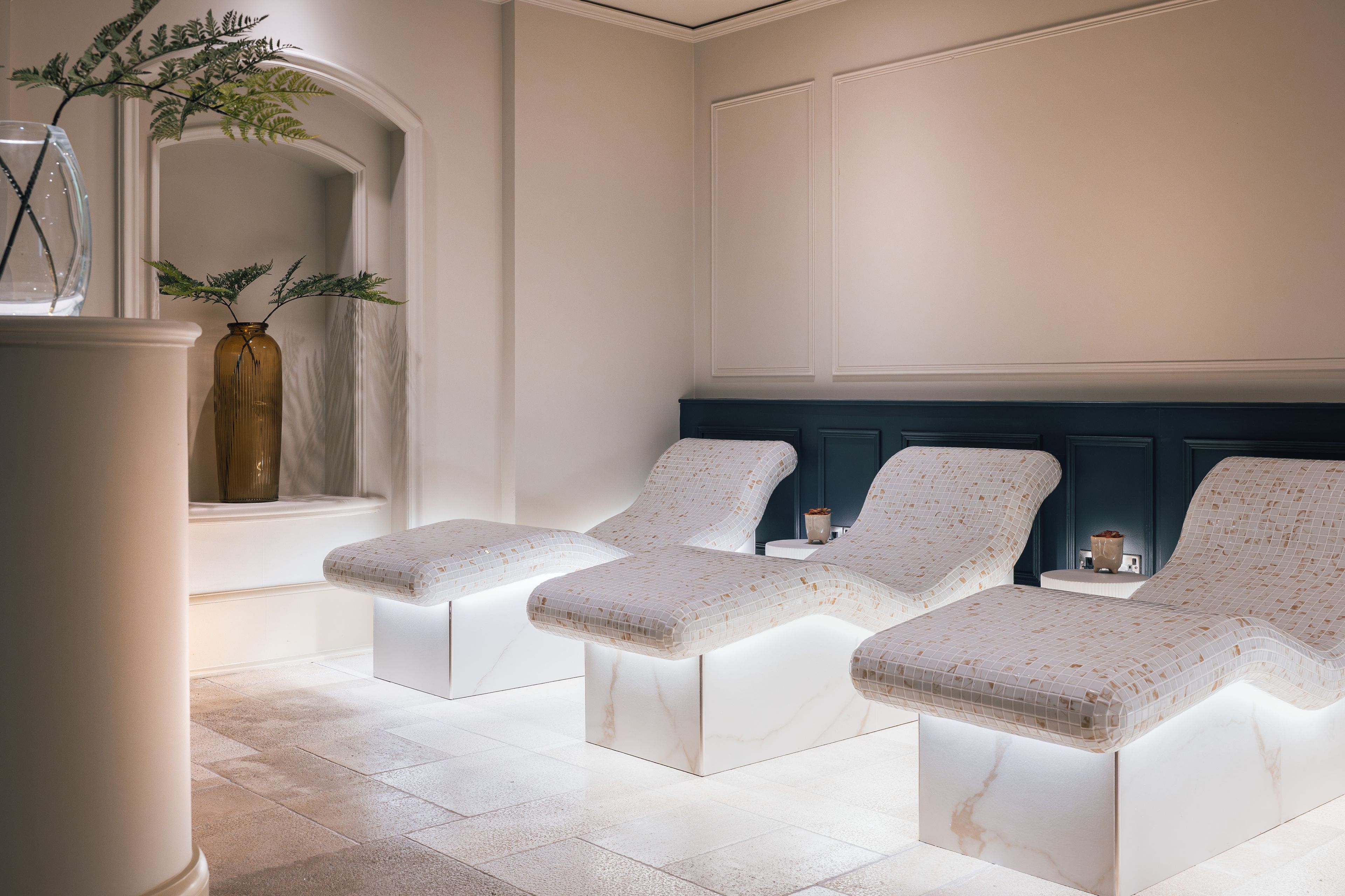 Spa heated lounge chairs