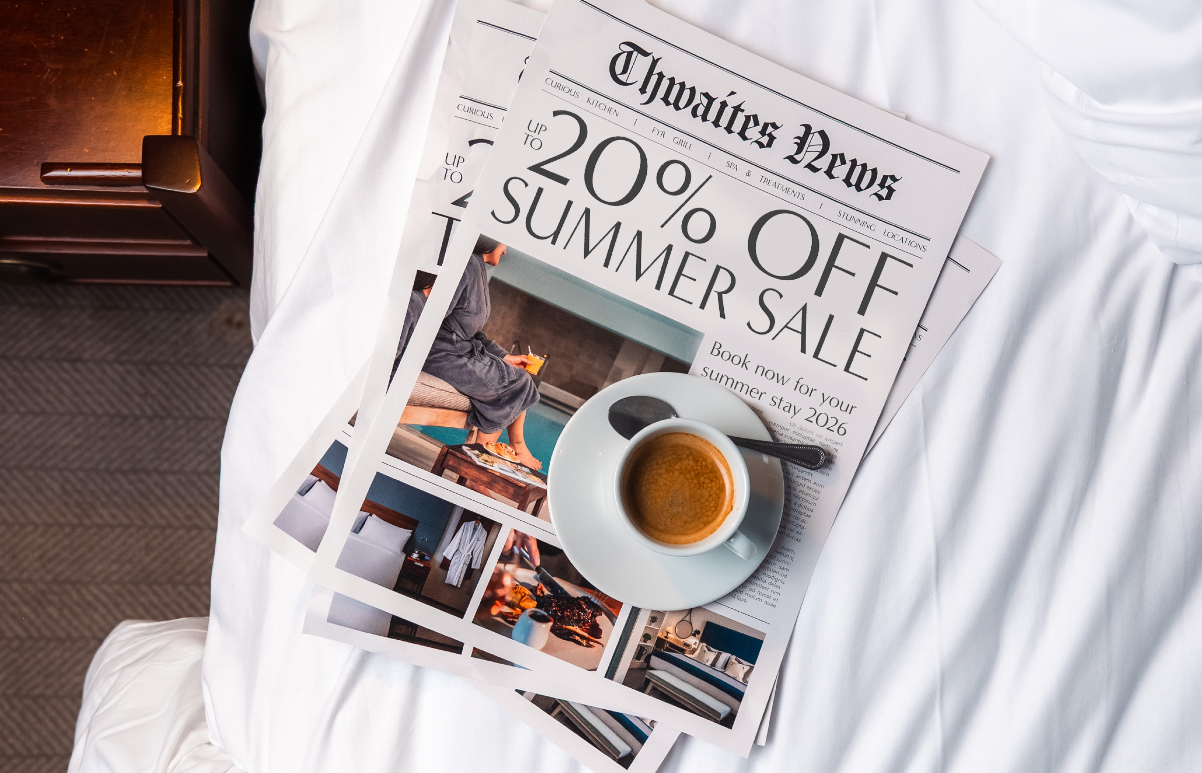 Up to 20% off summer sale newspaper